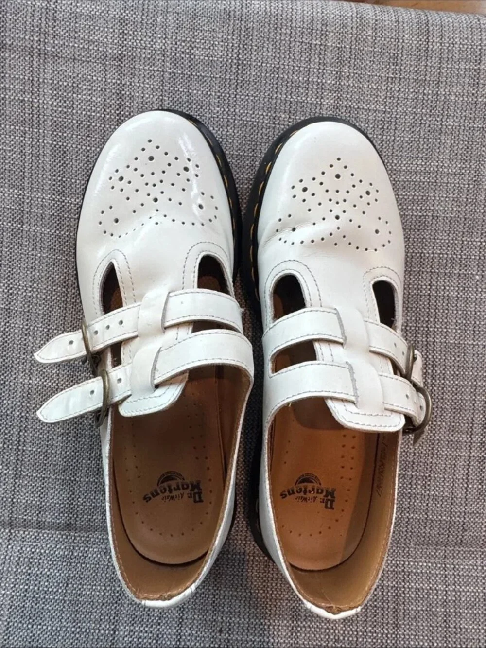 Dr. Martens Adult White Mary Jane Shoes